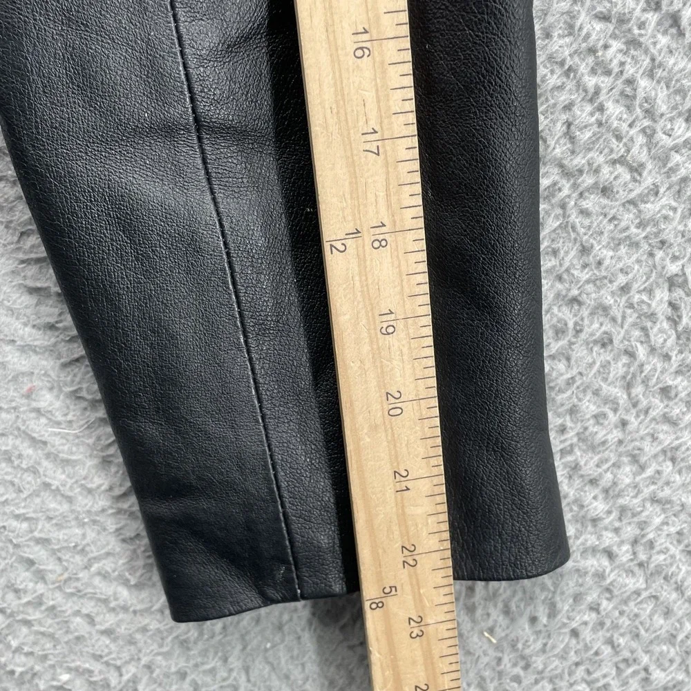 Bagatelle 100% Leather Jacket Womens Medium Black Biker Corpcore 90's Minimalist
